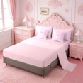 thumbnail image 3 of Erosebridal Pink Ribbon Bow 7-Piece Twin Bedding Sets For Girls,Cute Princess Bowknot Kids Bedding Comforter Set,Pink Reversible, 3 of 7