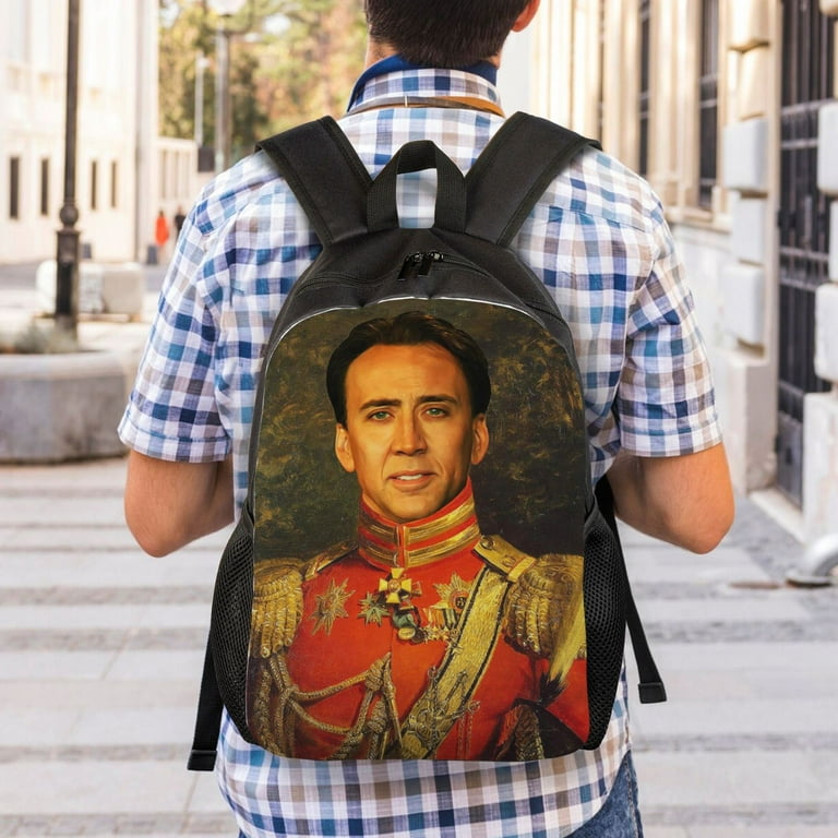 Backpack Nicolas Cage Backpack 16 In With Front Pocket For Concert Sport Events Work Travel School Bag Backpack Walmart