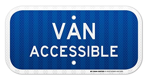 3M Engineer Grade Prismatic .080 Reflective Outdoor Aluminum Van Accessible Handicap Parking Sign by My Sign Center 6 x 12 21122W1-RA 3M Engineer Grade Prismatic .080 Reflective Outdoor Aluminum Van Accessible Handicap Parking Sign by My Sign Center 6 x 12 21122W1-RA