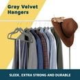 thumbnail image 7 of Lifemaster Velvet Clothes Hangers – With 360 Degree Swivel Hook and Non-Slip Shoulder Notch, Holds Up To 10 lbs, Heavy Duty Hanger Set, For Organizing Suit, Dress, Coat, and Clothes, Pack of 20, Gray, 7 of 7