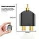 thumbnail image 3 of 6PCS Splitter, Splitter 1 Male 2 Female for Audio Video Av TV Cable Conversion, Simple to Use, Plug and Play, 3 of 5