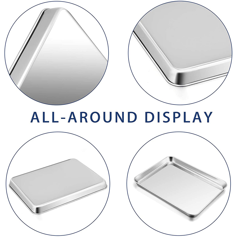 Vesteel Stainless Steel Baking Sheet Set of 2, 16 x 12 Inches photo 4