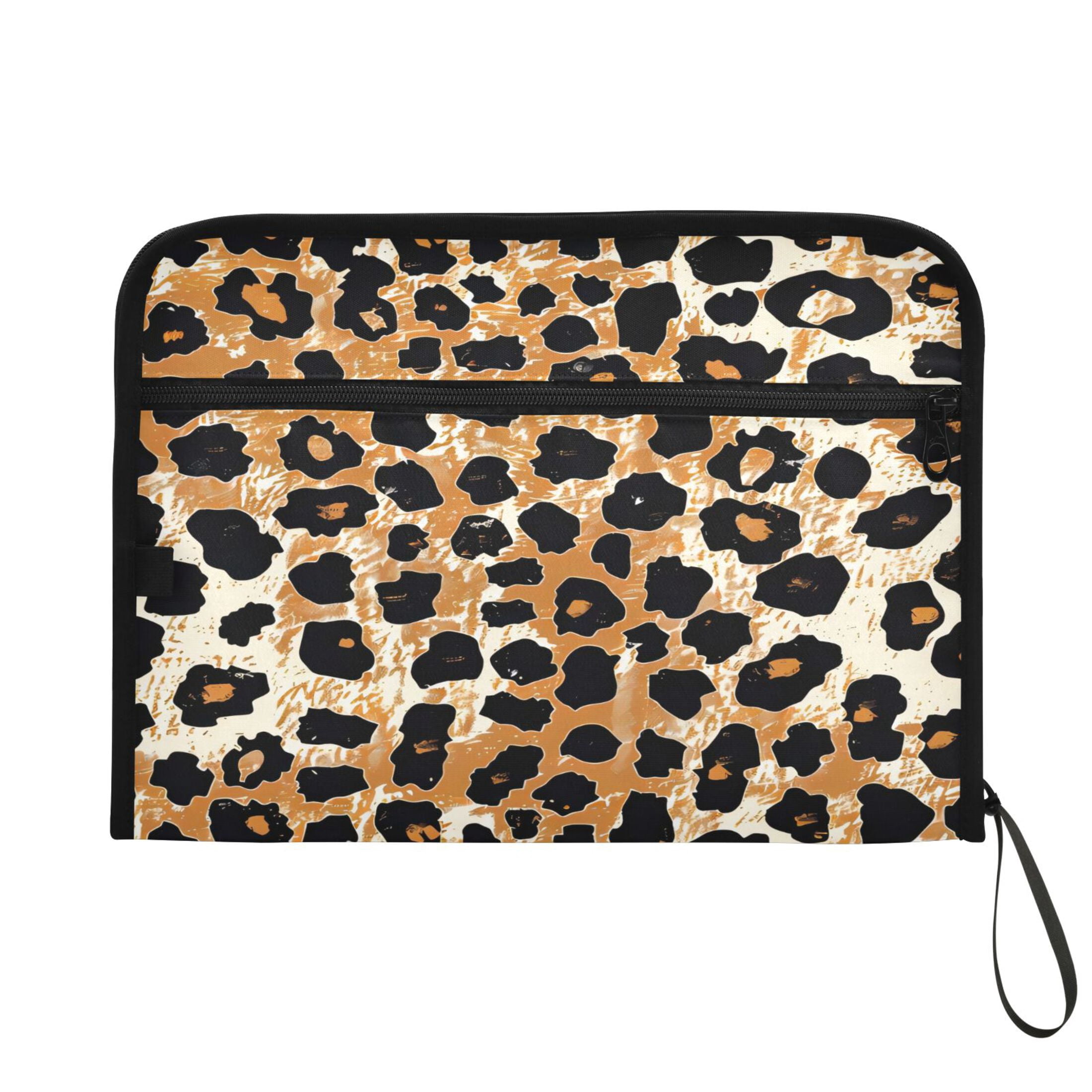 Organ Folder 14.2 x 0.8 x 10.6 Inches 13 Separate Pockets A4 Size Documents Folder A Sort Storage File Manager For The Home Office Leopard Print