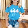 thumbnail image 2 of Boys Easter Outfit Trendy Soft Blue Egg Bunny Print Easter Story Tshirt Boys Funny Short Sleeve T-Shirt Clothes Girls Tees Outfit, 2 of 5
