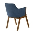 thumbnail image 5 of Renzo Blue Fabric and Walnut Wood Dining Side Chairs - Set of 2, 5 of 8