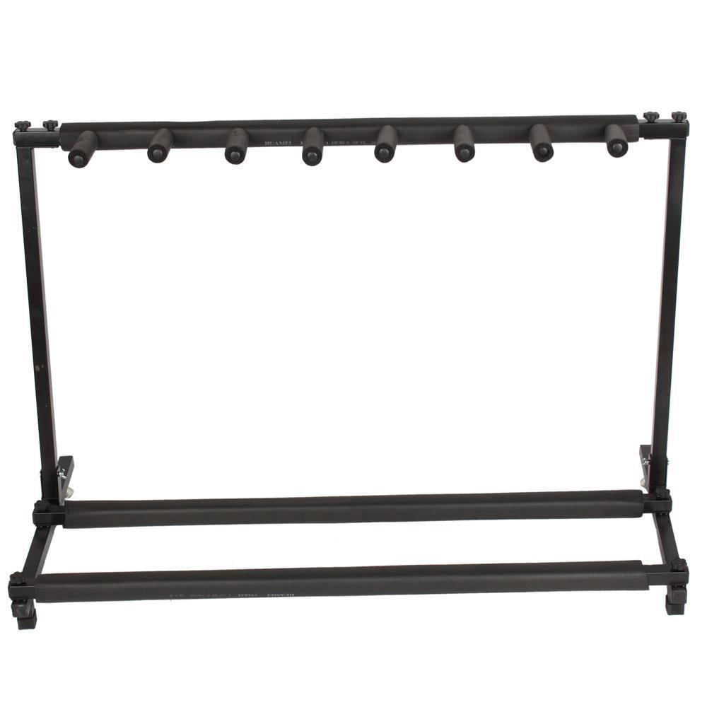 SONGMY Multi-Guitar Display Rack Folding Stand - Band Stage Bass & Acoustic Guitar, Black (7 Holder)