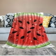 thumbnail image 2 of COMIO  Realistic Fruit Watermelon Blanket for Adults and Kids, Funny Realistic Food Blanket, Novelty Super Soft Flannel Throw Blankets, 2 of 6