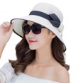 thumbnail image 2 of YAOBAMM Lady Sunhat Women Beach Hat Foldable Breathable UV Protection Wide Brim Contrast Color Stylish Fisherman Hat for Camping, 2 of 6