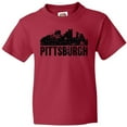 thumbnail image 3 of Inktastic Pittsburgh Skyline Grunge Youth T-Shirt, 3 of 5