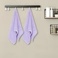 thumbnail image 6 of REGALWOVEN 2 Pack Striped Pattern Hand Towels, Comfort and Quick Drying Towel for Bathroom, Gym, Camp Purple 14' x 30', 6 of 7