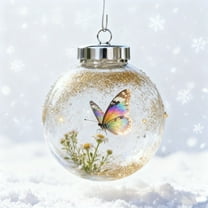 ‌Shatterproof Acrylic Christmas Ornament with 2D Turtle & Sparkling Gold Stars,Ocean-Themed Tree Decor,Perfect for Holiday Tree,Gift,or Home Decor‌