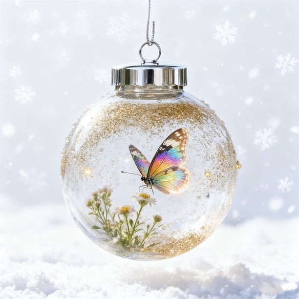 Acrylic Christmas Hanging Decorations 2D Ornaments for Holiday Tree and Home Decor