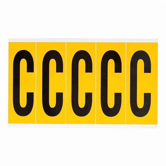 Brady Letter Label, C, 5in.Hx1-3/4in.W, Vinyl 1560-C