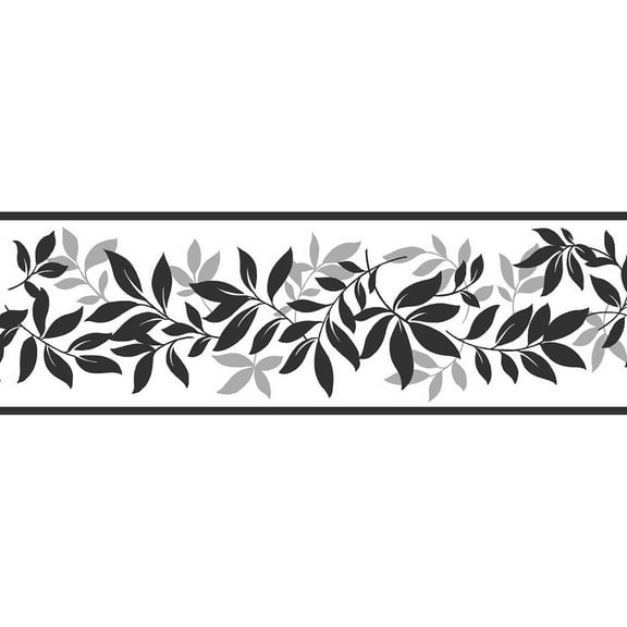 Fine Decor Wallcoverings Multicolor Leaf Trail Peel and Stick Vinyl Border Wallpaper, 196-in by 4.9-in, 6.67 sq. ft.