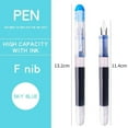 thumbnail image 1 of 0.5mm F /0.38mm EF Extra Fine Nib Disposable Classic Fountain Pens For Writing For Student Office Painting & Creative Projects F-Lightblue 12pcs, 1 of 6