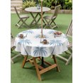 thumbnail image 4 of Outdoor Tablecloths with Umbrella Hole & Zipper, Blue Palm Trees Round Tablecloth 54 Inch, Tropical Summer Beach Botanical Waterproof Table Cloth, Patio/Pool/Picnic Table Covers, 4 of 8