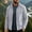 Gray, variant on LYSMORA Men's Full Zip Fleece Jacket Stand Collar Outdoor Outerwear Multi Zip Pocket Hiking Travel Coat