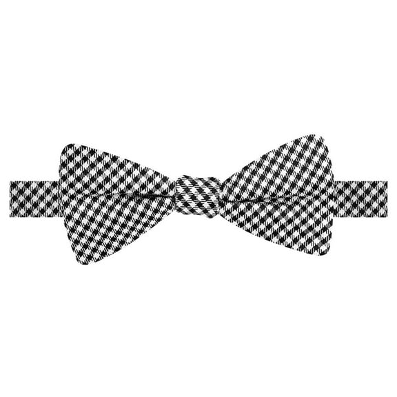 Countess Mara Mens Gingham Self-tied Bow Tie, Black, One Size