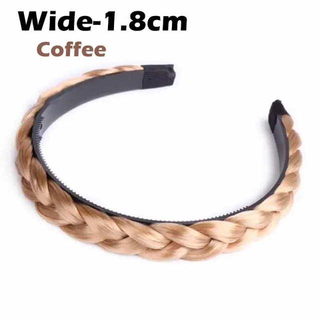 Diadema sintética de estilo bohemio, trenzas de cola de pez, pelo con cinturón ajustable, diadema trenzada para mujer, postizos de peinado