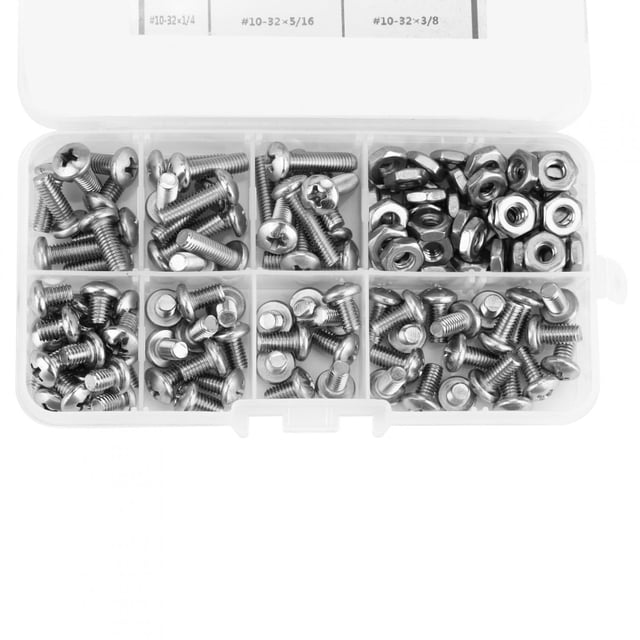 Nut & Kit, 304 Stainless Steel Nut & Assortment, Durable Practical 140 Pcs/Set Nut & Set, For Fastening Hardware Fastener Hardware