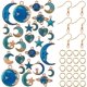 thumbnail image 1 of Kit para hacer aretes de luna y estrella esmaltados con 48 colgantes de aleación de zinc esmaltados, ganchos y anillos de salto., 1 of 7