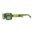 thumbnail image 3 of Womens Thin Narrow Rectangular Mod Sunglasses All Green, 3 of 4