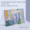 thumbnail image 3 of Yayeee Toggle Light Switch Wall Plate 2-Gang 4.56"x4.48" Decorative Outlet Cover, Seaside Boat, 3 of 7