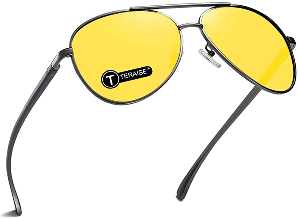 TERAISE Polarized Clip on Sunglasses Over Prescription Glasses Anti-Glare UV400 for Men Women Driving Travelling Outdoor Sport 
