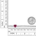 thumbnail image 4 of Gem Stone King 925 Sterling Silver Red Created Ruby and White Moissanite Tennis Bracelet for Women (4.63 Cttw, Gemstone Birthstone, Heart Shape 8MM, 7.25 inch), 4 of 6