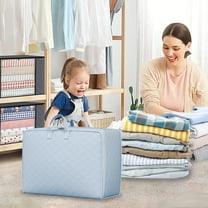 Clearance Under $5! InsCrazy Clothes Storage Extra Large Storage Bags With Reinforced Handles Zipper for Closet King Size Comforter, Pillow, Quilt, Bedding, Clothes, Blanket Organizers