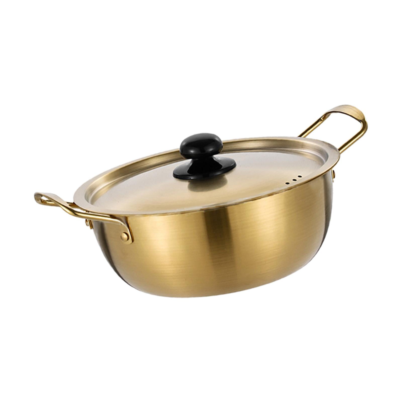 Tongina Korean Ramen Cooking Pot, Seafood Pot, Fast Heating, Korean Instant Noodle Pot, Kimchi Soup Pot for Camping Noodles, Ramyun Eggs 20cm