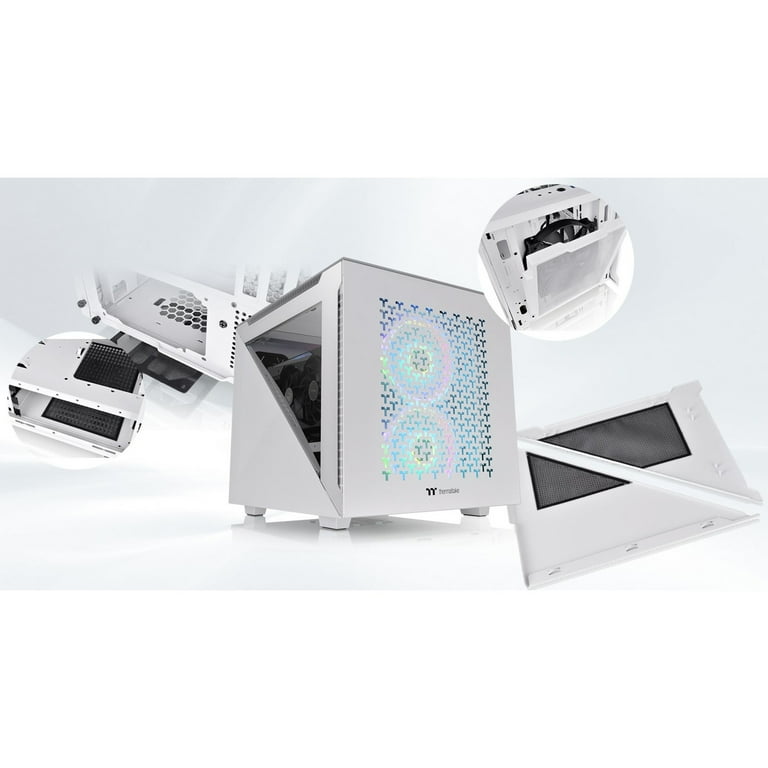 Thermaltake Divider 200 TG White Micro-ATX case w/preinstalled