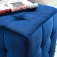 thumbnail image 5 of Modway Contour Tufted Cube Performance Velvet Ottoman in Navy, 5 of 5