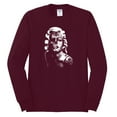 thumbnail image 2 of Manilyn Monroe Skull Face and Body Tattoo | Mens Pop Culture Long Sleeve T-Shirt, Maroon, X-Large, 2 of 4