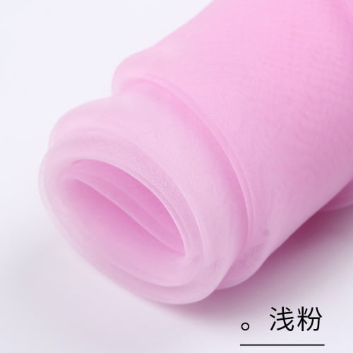 Xiao Hua Tela de Gasa Transparente -1 Pieza, 39.37 X 59.06 Pulgadas Tela de Gasa Transparente Es Sedosa y Elegante, Adecuada para Decoración de Bodas y Actividades, Rosa Claro