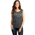 thumbnail image 2 of Road Trippin' Women's Fashion Sleeveless Muscle Tank Top Tee Charcoal Grey 2X-Large, 2 of 4