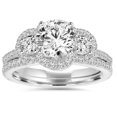 thumbnail image 1 of 3CT Diamond Engagement Wedding Ring Set 14K White Gold, 1 of 3