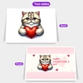 thumbnail image 2 of Happy Valentine's Day Exotic Shorthair Brings Love Heart 7x5in Folded Greeting Card Cat Lover Kitten Owner Gifts Single Note Card with Envelope - 02028, 2 of 5