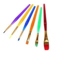 thumbnail image 1 of KAKOWELY 6 Pcs Assorted Sizes Children's Paint Brushes Colorful Artist Paint Brush Set for Beginner Painting Practice,5.51"X2.36"X0.59", 1 of 4