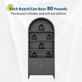 thumbnail image 5 of Garvee Black Arch Bookcases, 73" Metal Display Cabinets with Doors and Adjustable Shelves for Living Room, Office, 5 of 5