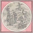 thumbnail image 2 of Hubert-François Gravelot 20x20 Black Ornate Framed Double Matted Museum Art Print Titled: Design for a Box-Lid (18th Century), 2 of 5