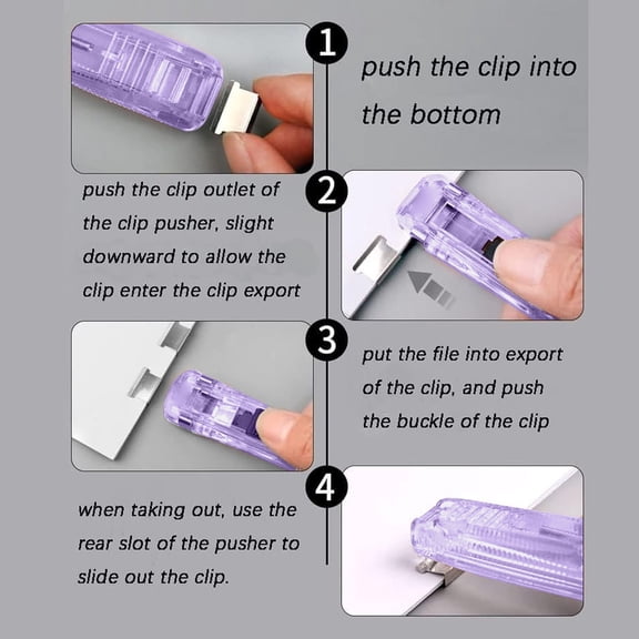Portable Clip Stapler Push Stapler Clamp Staplers Handheld Paper Clam Clip