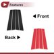 thumbnail image 3 of Recorte de ventana del pilar de la puerta del automóvil Unique Bargains 4 Pcs para Honda City 2003-2008 Negro, 3 of 6