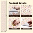 thumbnail image 5 of Peel and Stick Wallpaper 17.7in x 9.8ft Pastel Floral Pink Yellow Purple Flowers Contact Paper Vinyl Waterproof Self Adhesive Wall Paper for Bedroom Shelf Cabinet Renter Friendly, 5 of 8