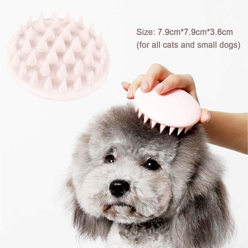 PETKIT Brush and Massager for Dogs and Cats, Pet Bath Grooming Brush, Soft Silicone, White Color Comb Brush