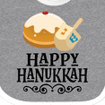 thumbnail image 4 of Inktastic Happy Hanukkah Dreidel Donut Boys or Girls Baby Bib, 4 of 4