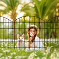 thumbnail image 2 of Metal Garden Fence H x W ( Panels Total Length . ft) Rustproof No Dig Fence for Dog Rabbits and Patio Yard Animal Barrier, 2 of 9
