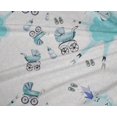 thumbnail image 4 of oneOone Polyester Lycra Turquoise Blue Fabric Cartoon Sheep|Baby Feeder & Baby Stroller Kids Sewing Fabric By The Yard Printed Diy Clothing Sewing Supplies 56 Inch Wide, 4 of 4