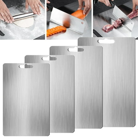 

Hariumiu Stainless Steel Cutting Board for Kitchen Easy to Clean Lightweight Meat Fruits Vegetables Bread Cutting Board