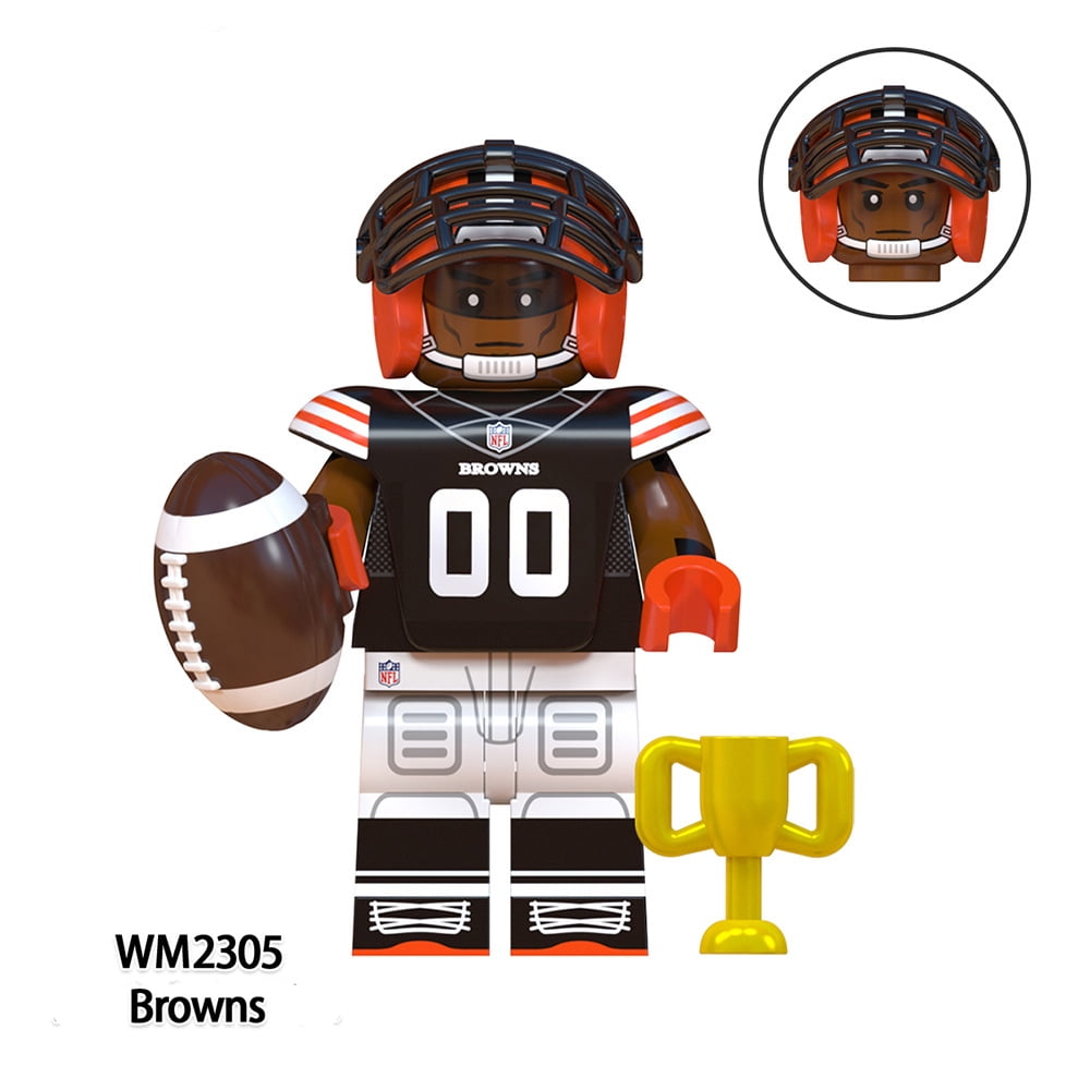 8 Pcs NFL Football Star Minifigures Building Blocks Toys, NFL Football Player Action Figures for Kids Boys Adult Collectible Christmas Birthday Gift